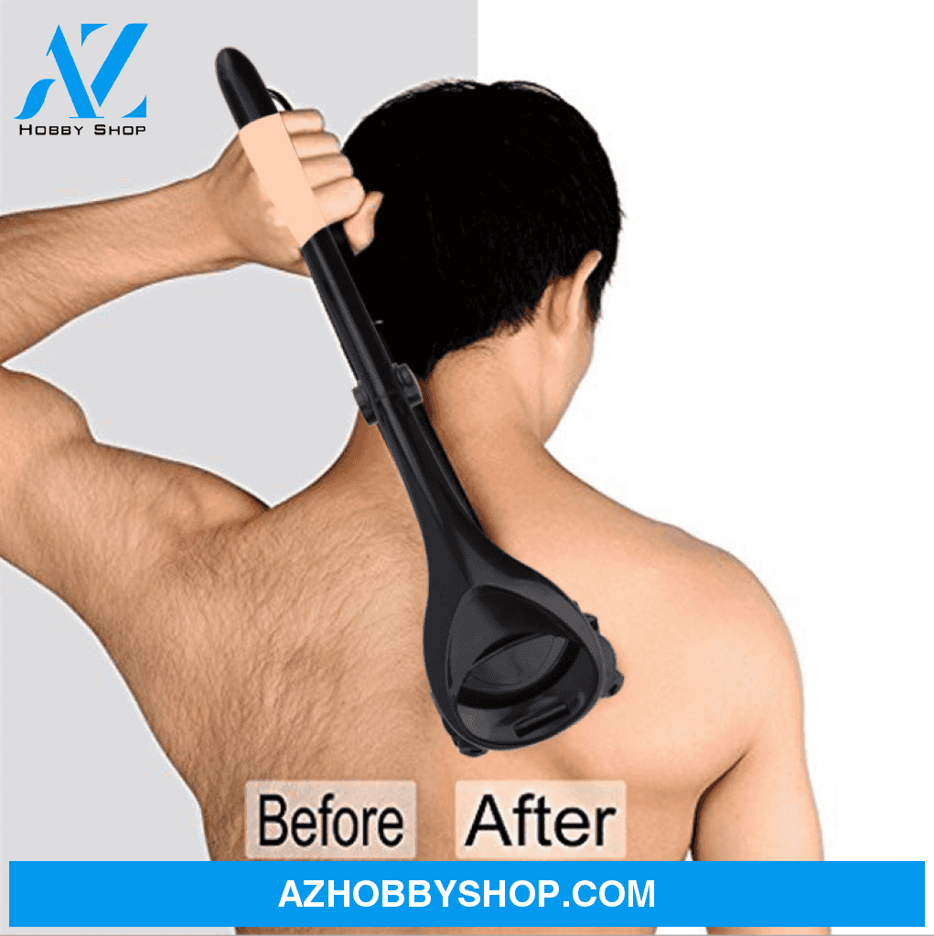 Men Back Shaver 2.0 Hair Two Head Blade Foldable Trimmer Body Leg Razor Long Handle Removal Razors