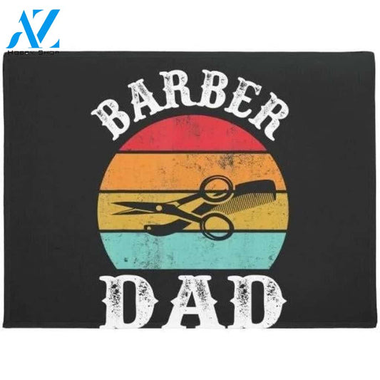 Mens Retro Vintage Barber Dad Fathers Day Doormat Funny Welcome Mat Housewarming Gift Home Decor Funny Doormat Gift For Friend