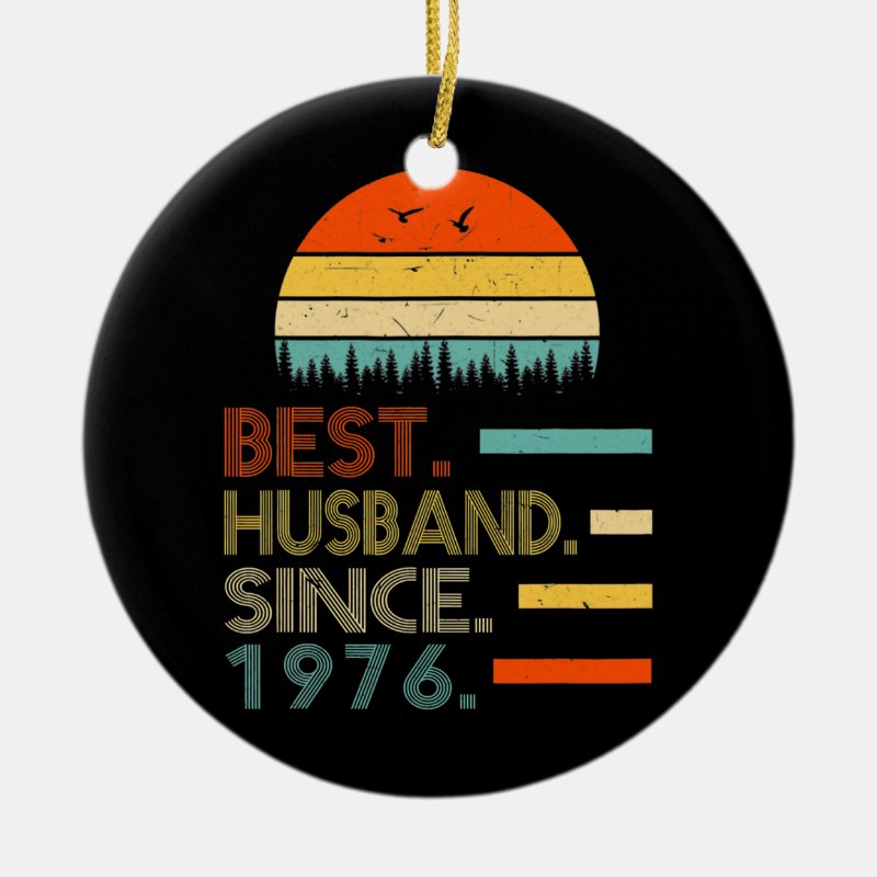 Mens 46Th Wedding Anniversary For Him Best Ceramic Ornament
