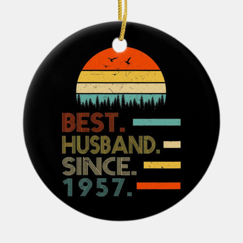 Mens 65Th Wedding Anniversary For Him Best Ceramic Ornament