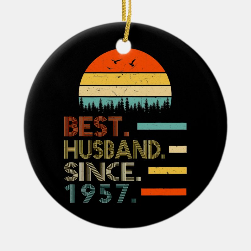 Mens 65Th Wedding Anniversary For Him Best Ceramic Ornament