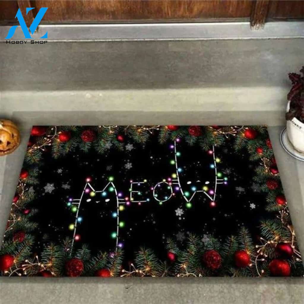 Meow Cat Doormat Welcome Mat Housewarming Gift Home Decor Funny Doormat Gift For Cat Lovers