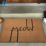 Meow Cat Coir Pattern Print Doormat | Welcome Mat | House Warming Gift
