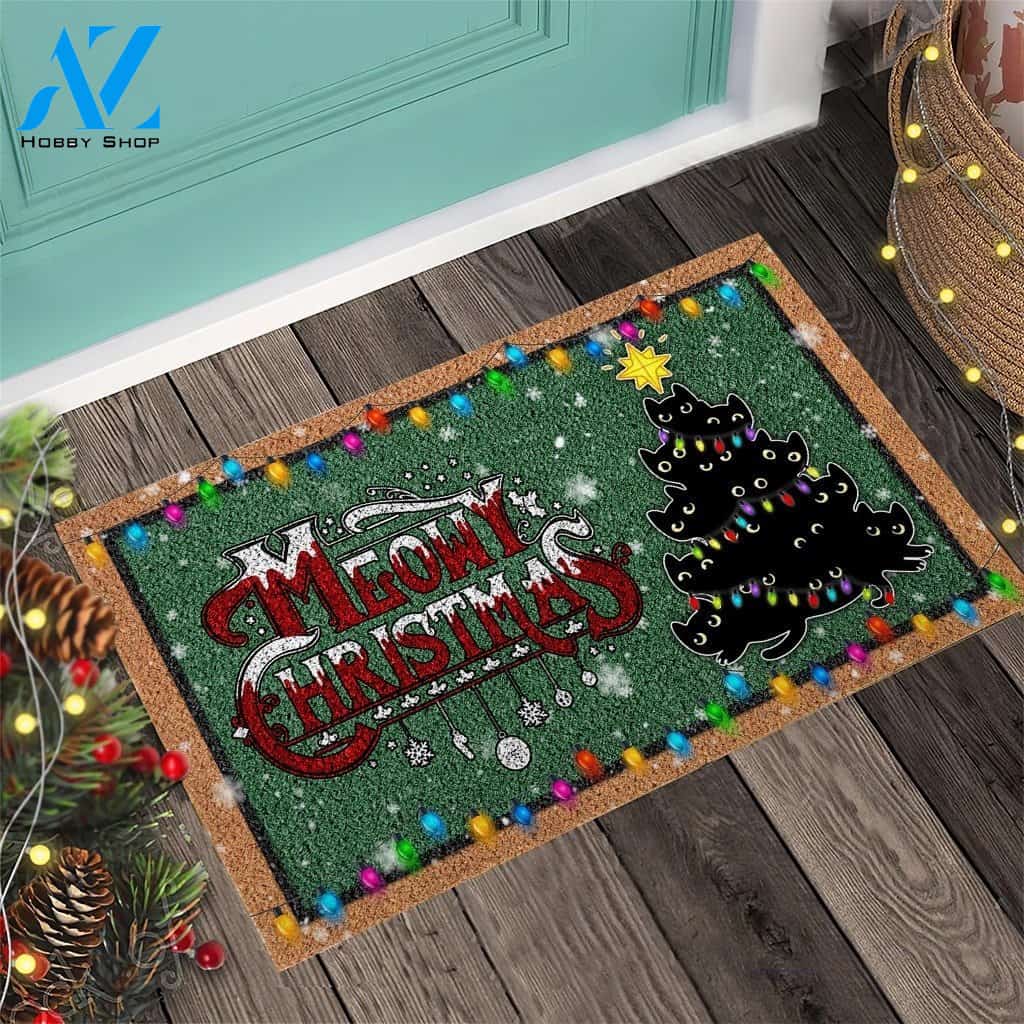 Meowy Christmas Doormat | Welcome Mat | House Warming Gift