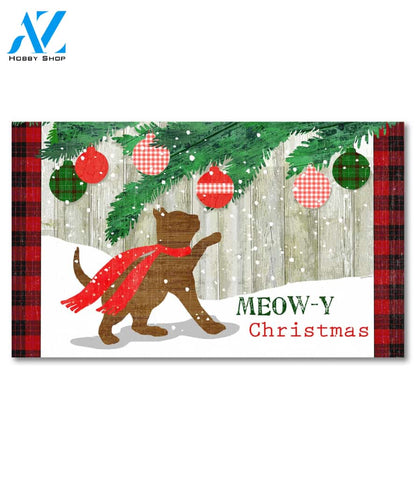 Meowy Christmas Kitten Doormat - 18" x 30"