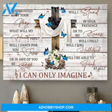 Mercyme I Can Only Imagine Song Lyrics Holy Cross Butterfly For Fan Poster Canvas Poster Canvas