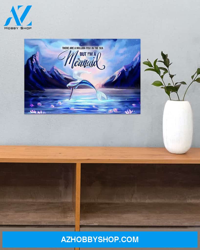 Mermaid A Million Fish Art Canvas, Wall Decor Visual Art