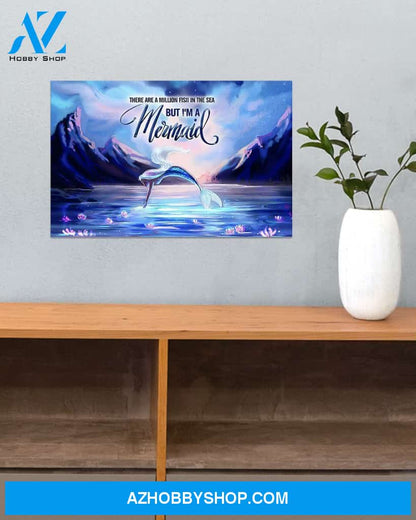 Mermaid A Million Fish Art Canvas, Wall Decor Visual Art