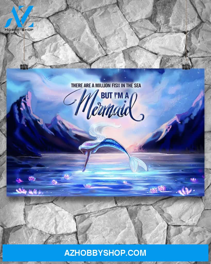 Mermaid A Million Fish Art Canvas, Wall Decor Visual Art