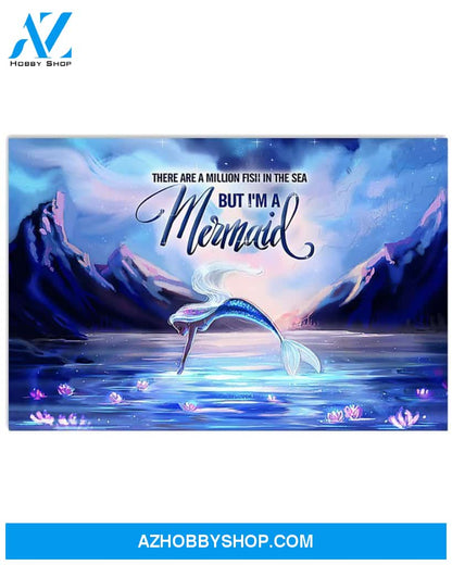 Mermaid A Million Fish Art Canvas, Wall Decor Visual Art