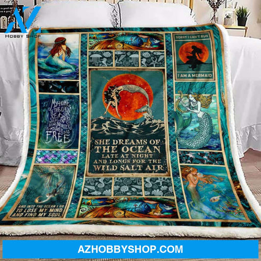 Mermaid Blanket, Gift For Mermaid Lovers