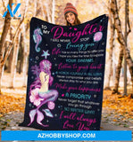 Mermaid Blanket - To My Daughter Blanket - I Will Never Stop Loving You Blanket Print Super Soft And Warm All Season Throw Blanket To Daughter From Mom On Christmas Birthday Anniversary Wedding