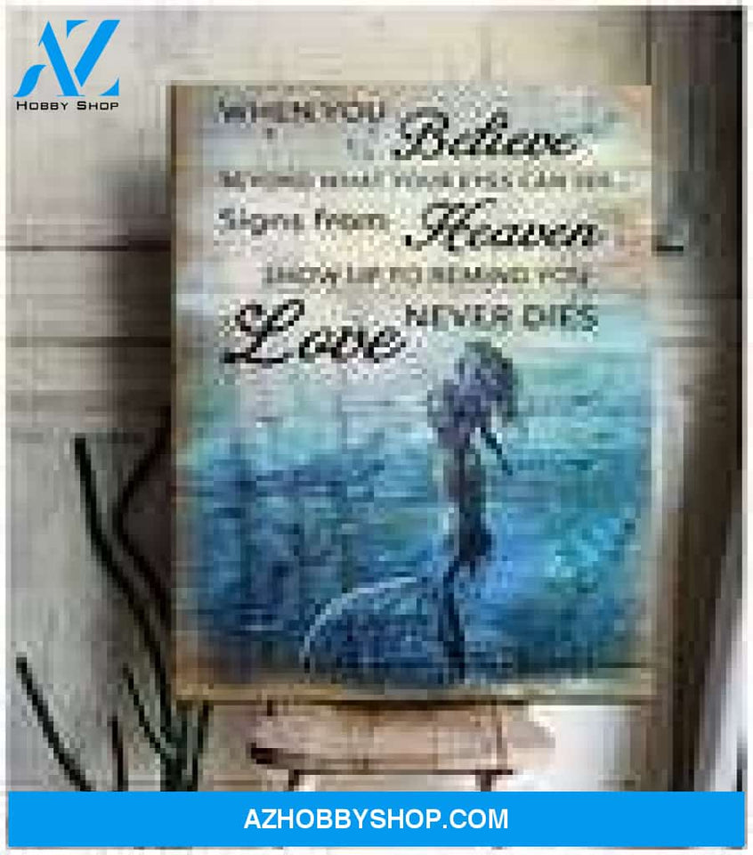 Mermaid Canvas - Hanging Art For Bedroom