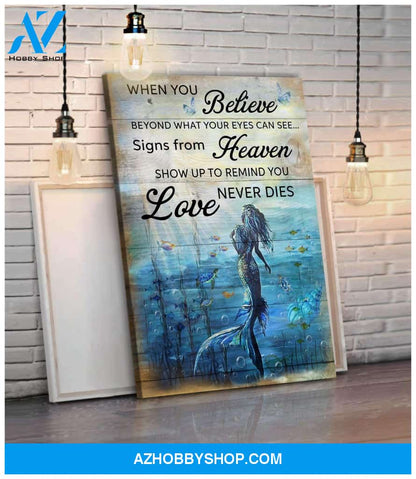 Mermaid Canvas - Hanging Art For Bedroom