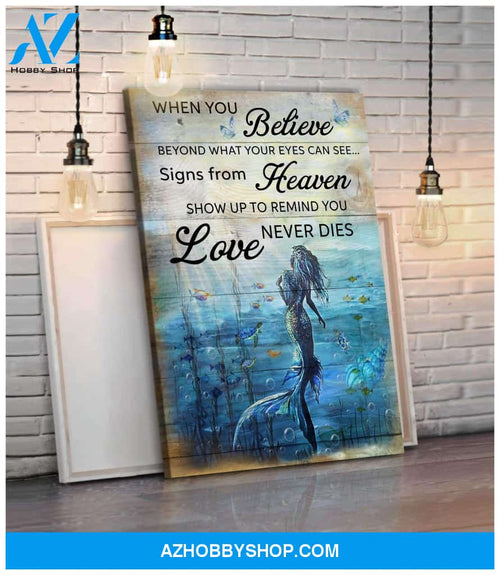 Mermaid Canvas - Hanging Art For Bedroom