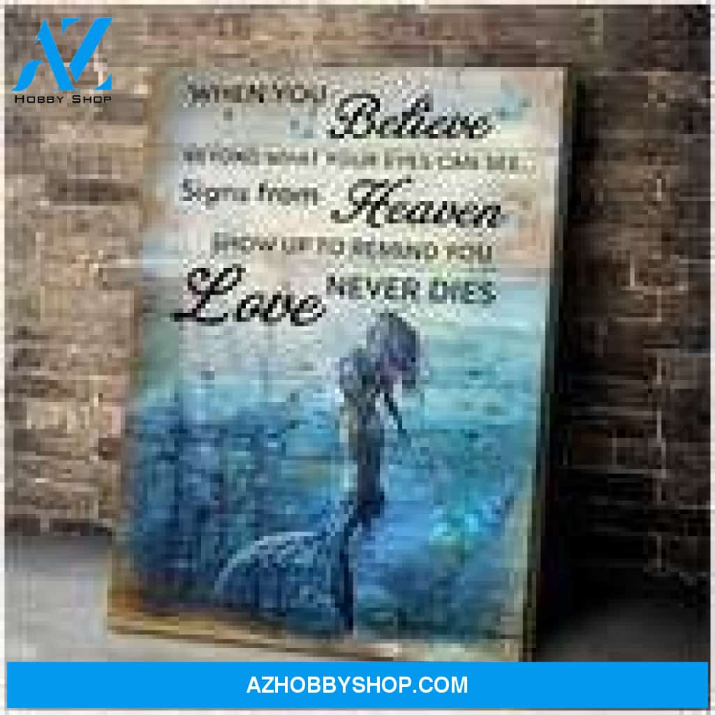 Mermaid Canvas - Hanging Art For Bedroom