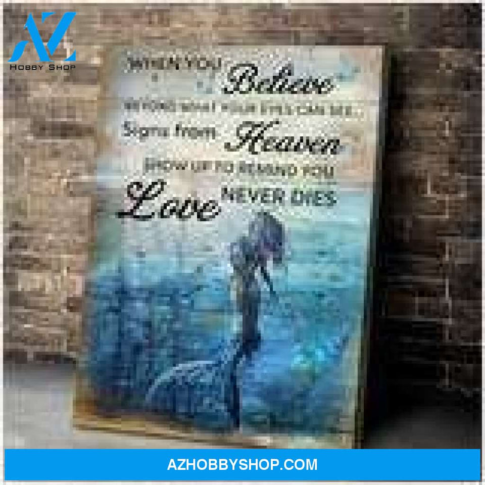 Mermaid Canvas - Hanging Art For Bedroom