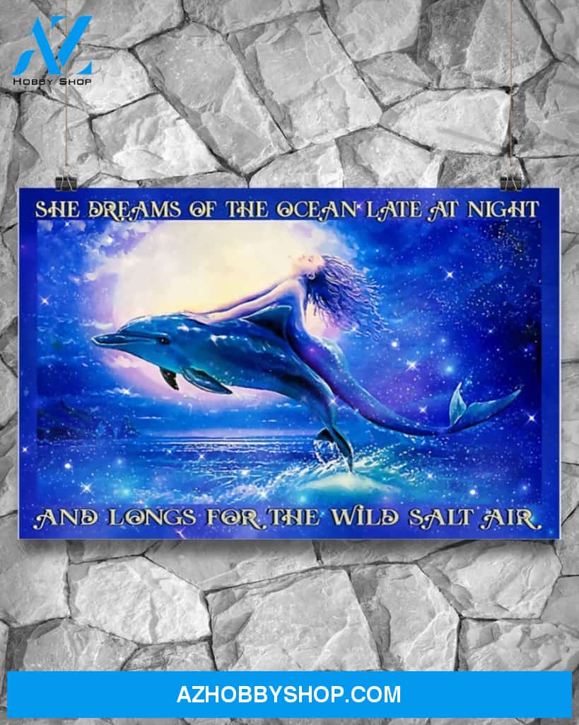 Mermaid Dream Of The Ocean Wall Hanging, Wall Decor Visual Art