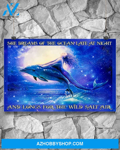 Mermaid Dream Of The Ocean Wall Hanging, Wall Decor Visual Art