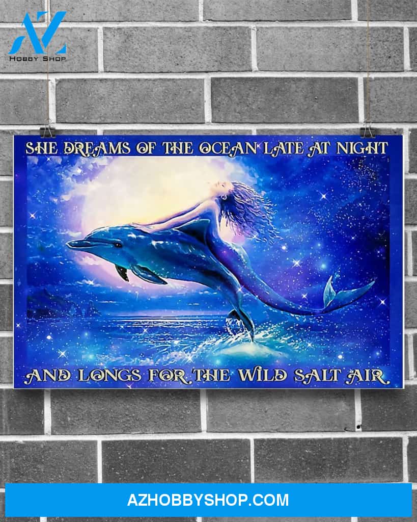 Mermaid Dream Of The Ocean Wall Hanging, Wall Decor Visual Art