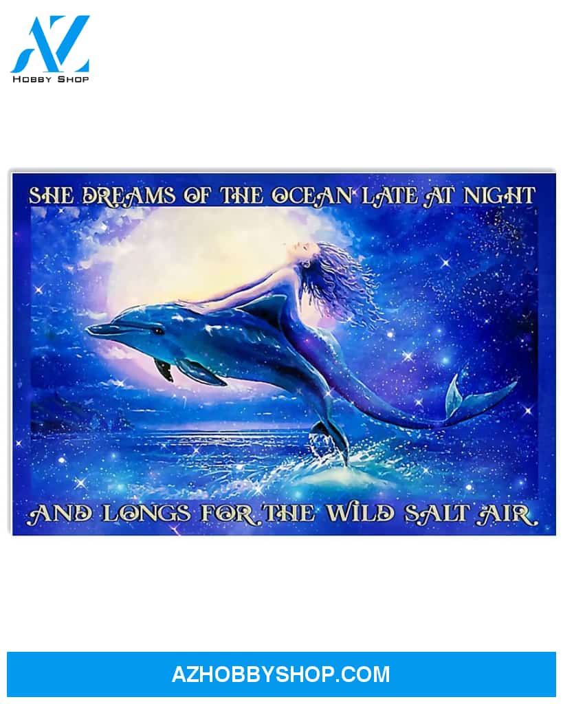 Mermaid Dream Of The Ocean Wall Hanging, Wall Decor Visual Art