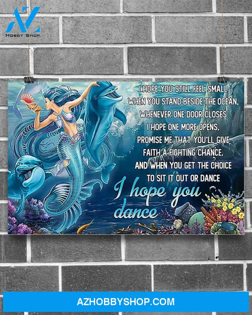 Mermaid I Hope You Dance Canvas Wall Art, Wall Decor Visual Art