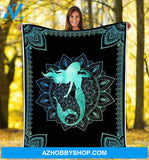 Mermaid Mandala Fleece Blanket - Quilt Blanket
