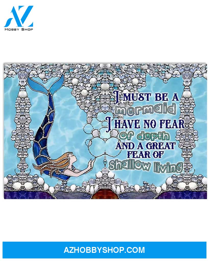 Mermaid Shallow Living Canvas Wall Art, Wall Decor Visual Art