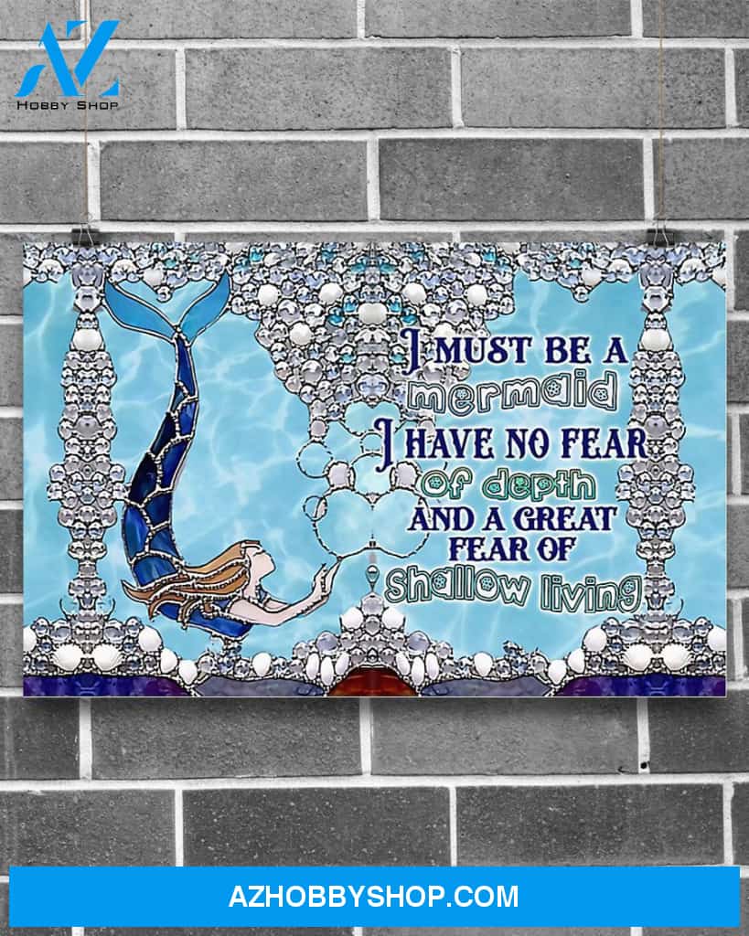 Mermaid Shallow Living Canvas Wall Art, Wall Decor Visual Art