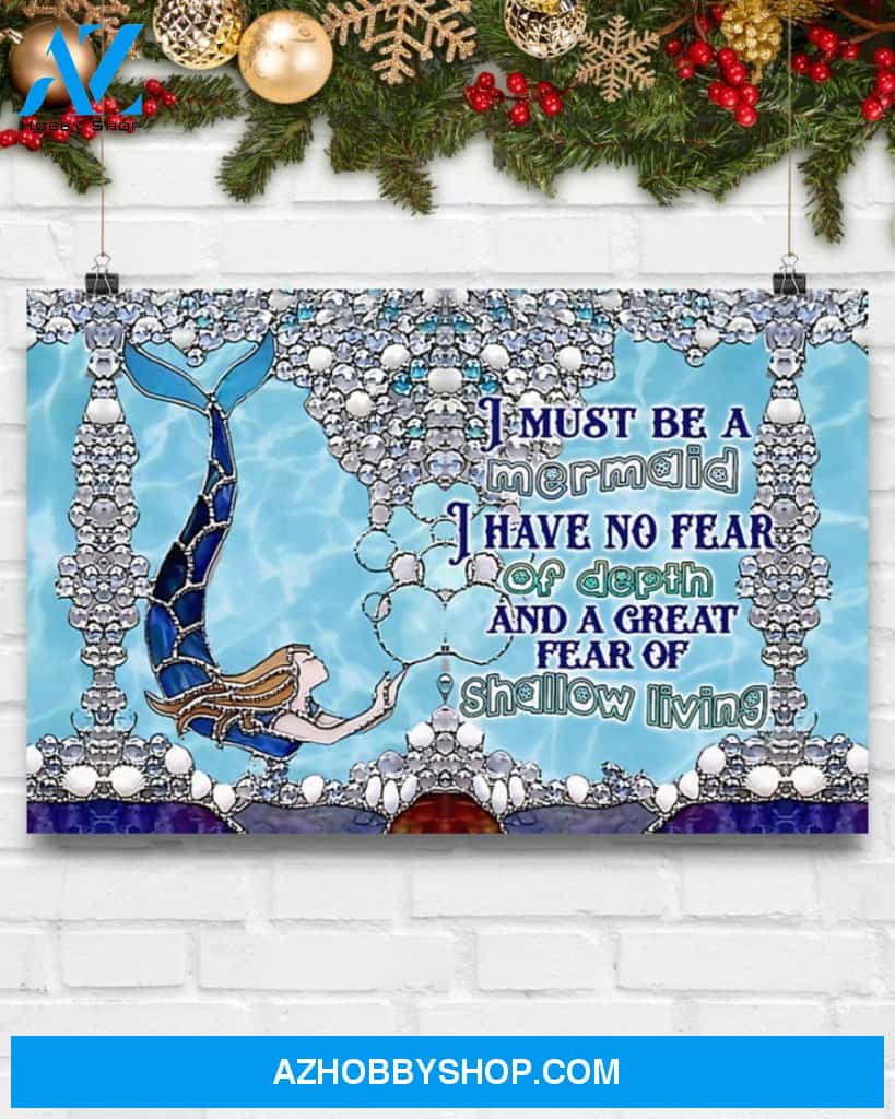 Mermaid Shallow Living Canvas Wall Art, Wall Decor Visual Art