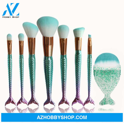 Mermaid Shaped Makeup Brushes