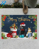 Merry Christmas Black Labrador Noel Funny Doormat Gift For Dog Lovers Birthday Gift Home Decor Warm House Gift Welcome Mat