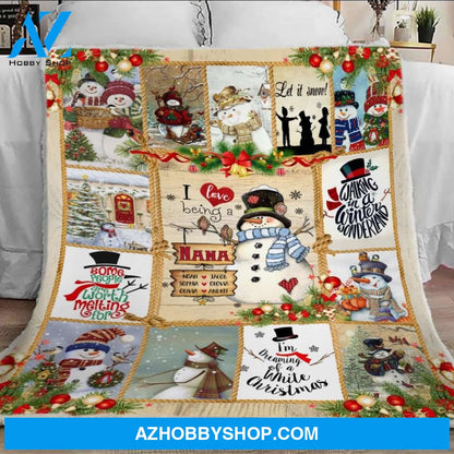 Merry Christmas Blanket, Funny Snowman Blanket, Christmas Blanket Gift Warm Soft Throw Blanket Gift For Family