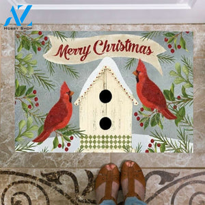 Merry Christmas Cardinal Bird Indoor And Outdoor Doormat Welcome Mat Housewarming Gift Home Decor Funny Doormat Gift For Cardinal Lovers Gift For Christmas