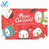 Merry Christmas Cute Snowmans Doormat Welcome Mat Housewarming Home Decor Funny Doormat Gift Idea