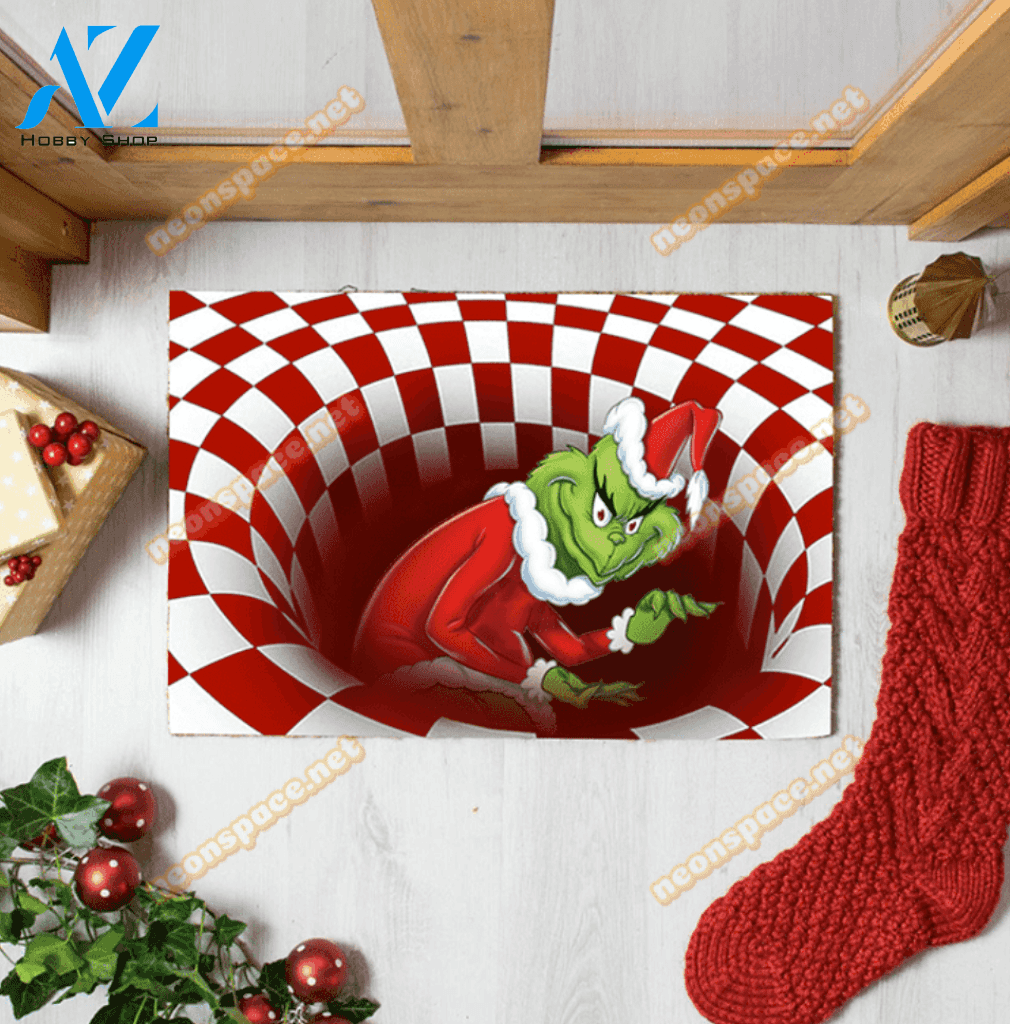 Merry Christmas Grinch Illusion Doormat – dnstyles