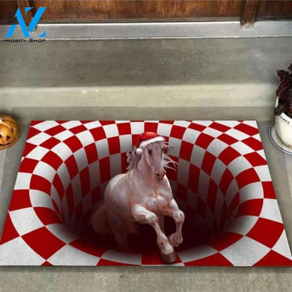 Merry Christmas Horse Doormat | Welcome Mat | House Warming Gift