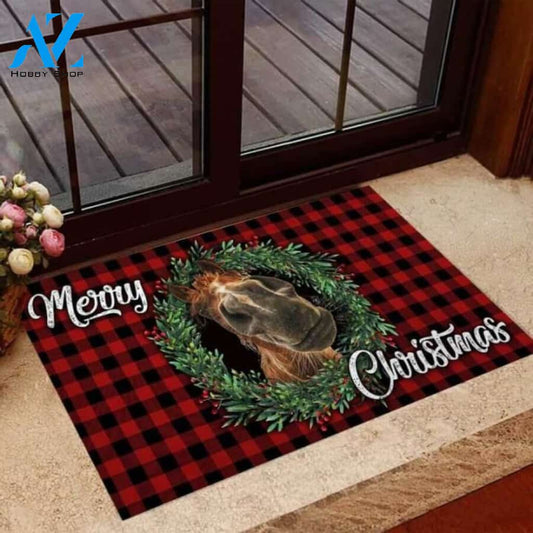 Merry Christmas Horse Doormat | Welcome Mat | House Warming Gift
