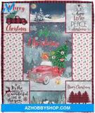 Merry Christmas Plaid Red Truck This Is My Christmas Movie Watching Fleece Blanket Gift For People Home Decor Bedding Couch Sofa Soft And Comfy Cozy