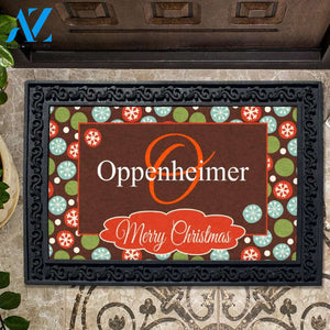 Merry Christmas Snowflake Personalized Doormat - 18" x 30"