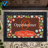 Merry Christmas Snowflake Personalized Doormat - 18" x 30"