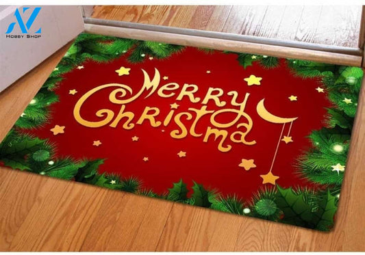 Merry Christmas Star Doormat Indoor And Outdoor Mat Entrance Rug Sweet Home Decor Housewarming Gift Gift Friend Family Christmas Holiday