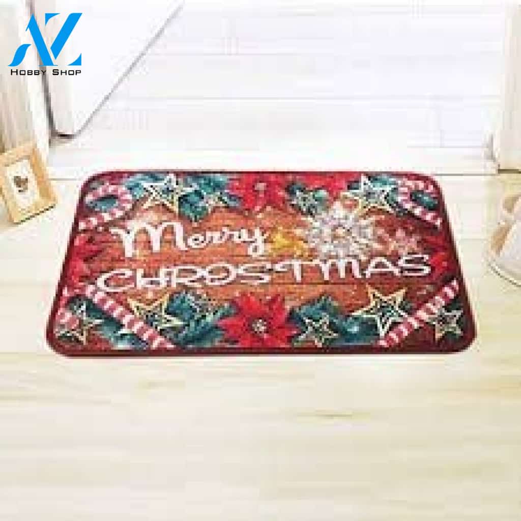 Merry Christmas Stars And Candy CLT091027R Doormat