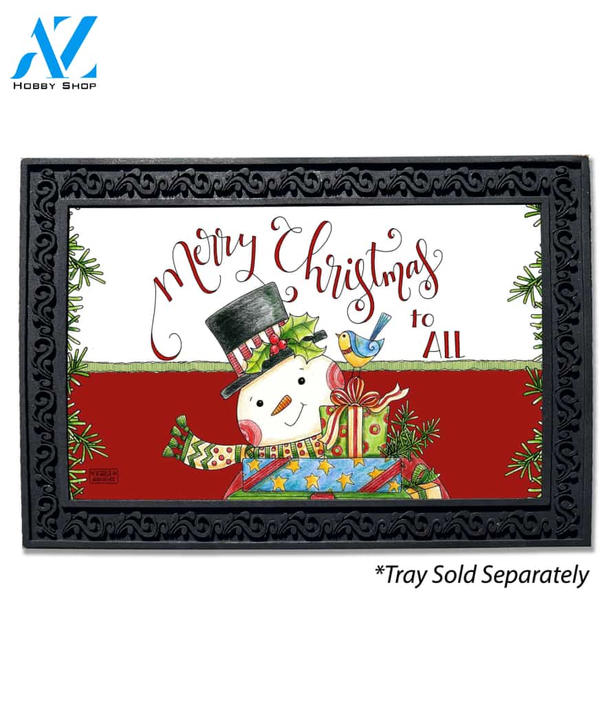 Merry Christmas to All Snowman Doormat - 18" x 30"