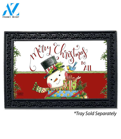 Merry Christmas to All Snowman Doormat - 18" x 30"