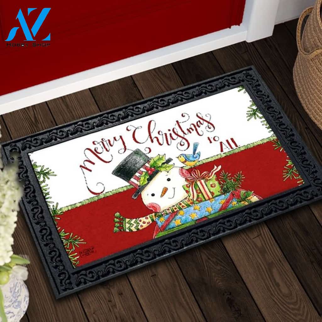 Merry Christmas to All Snowman Doormat - 18" x 30"