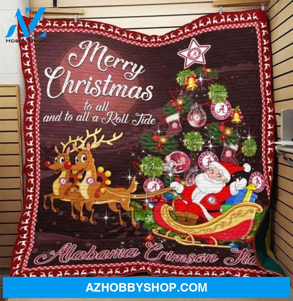 Merry Christmas To Roll Tide Fleece Blanket