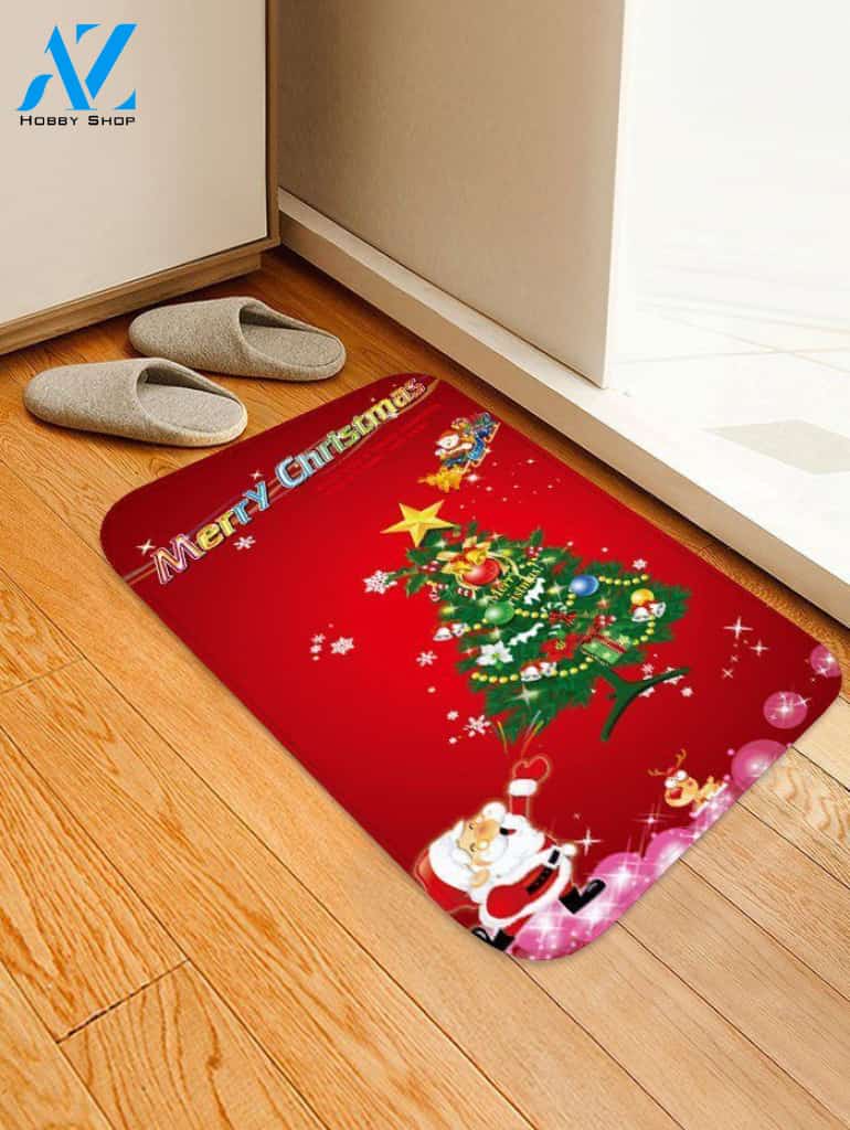 Merry Christmas Tree Santa Claus CLH0910221D Doormat