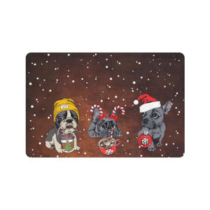 Merry Christmas Wiaccessories Of French Bulldog Dogs Lover Doormat Welcome Mat