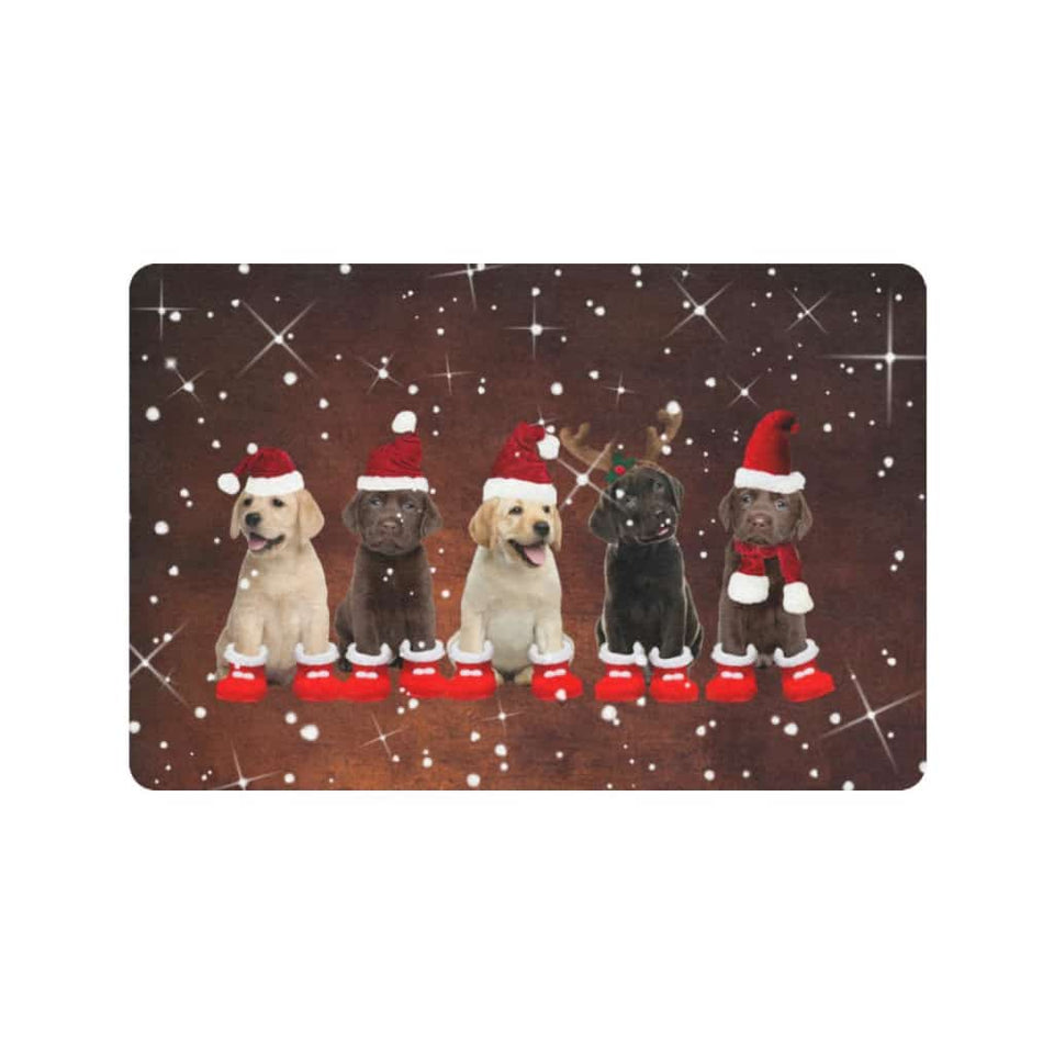 Merry Christmas Wiaccessories Of Labrador Retrievers Dogs Lover Doormat Welcome Mat